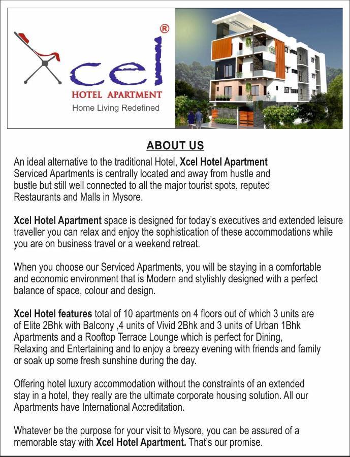 Xcel Luxury Hotel Apartments-Home Living Redefined Mysore Exterior foto
